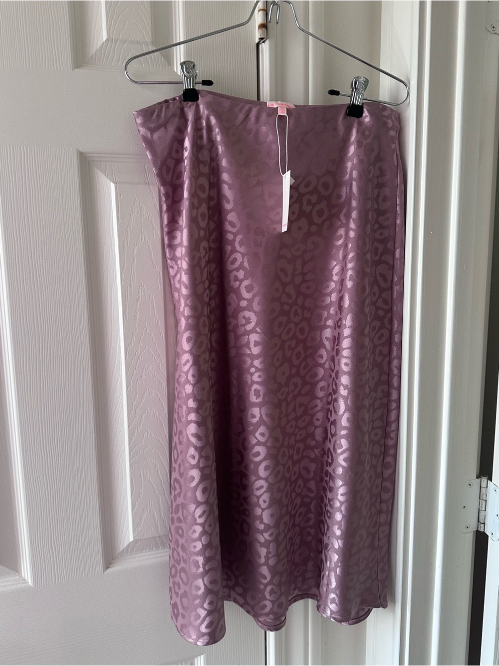 re:named Pink Leopard Midi Skirt